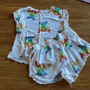 Disney pride stitch set. Includes too and bottoms